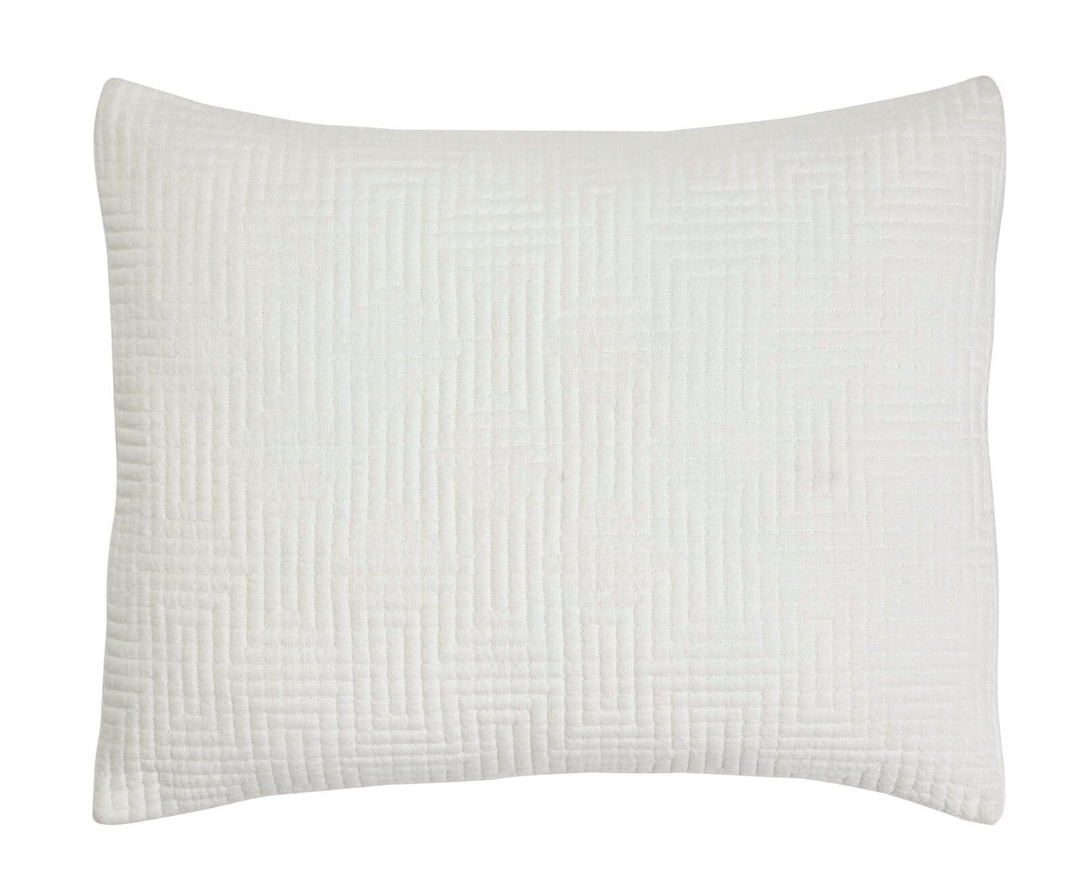 Orchids Lux Maze Geomatric White 20 X 26 Coverlet Sham