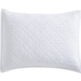 Orchids Lux Chloe Geomatric White 20 X 26 Coverlet Sham
