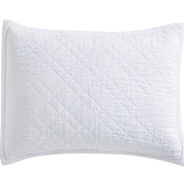 Orchids Lux Chloe Geomatric White 20 X 26 Coverlet Sham