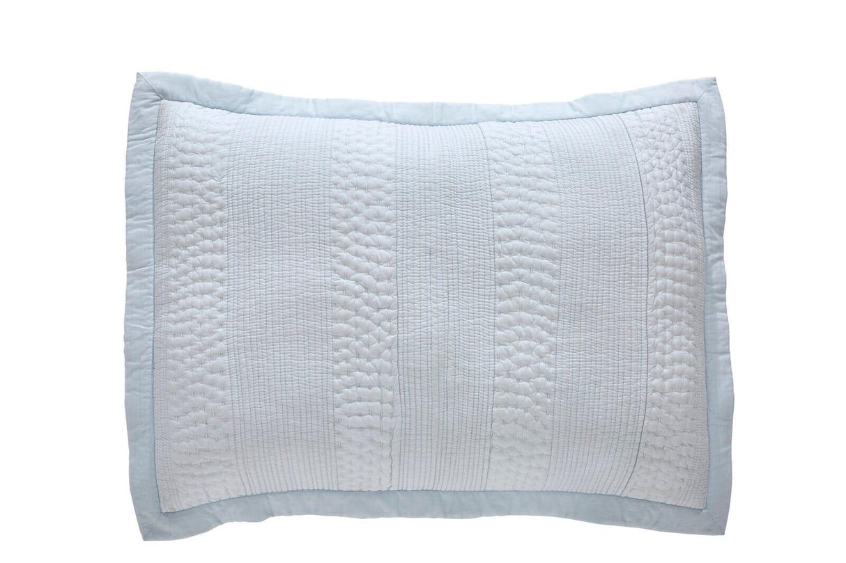 Orchids Lux Laysan Channel Sky 20 X 26 Coverlet Sham