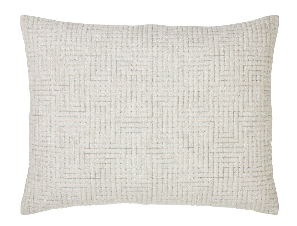 Orchids Lux Maze Geomatric Flax 20 X 26 Coverlet Sham