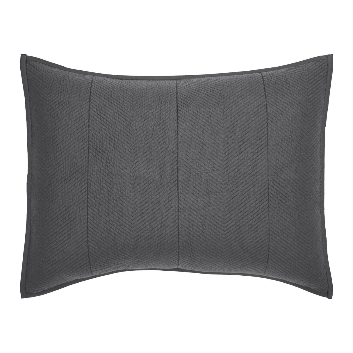 Orchids Lux Athena Chevron Steel 20 X 26 Coverlet Sham
