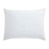 Orchids Lux Merida Geomatric White 20 X 26 Quilted Coverlet Sham