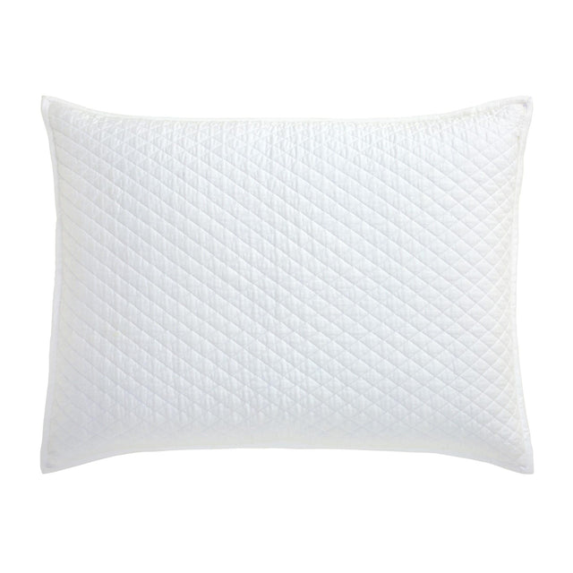 Orchids Lux Merida Geomatric White 20 X 26 Quilted Coverlet Sham