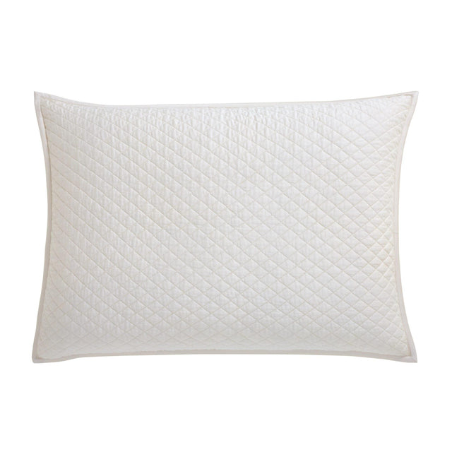 Orchids Lux Merida Geomatric Beige 20 X 26 Quilted Coverlet Sham