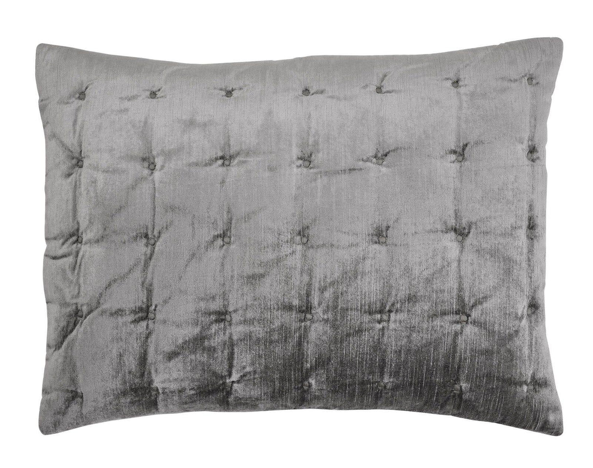 Orchids Lux Bailey Solid Color & Tuck Embroidery Mink 20 X 26 Quilt Sham