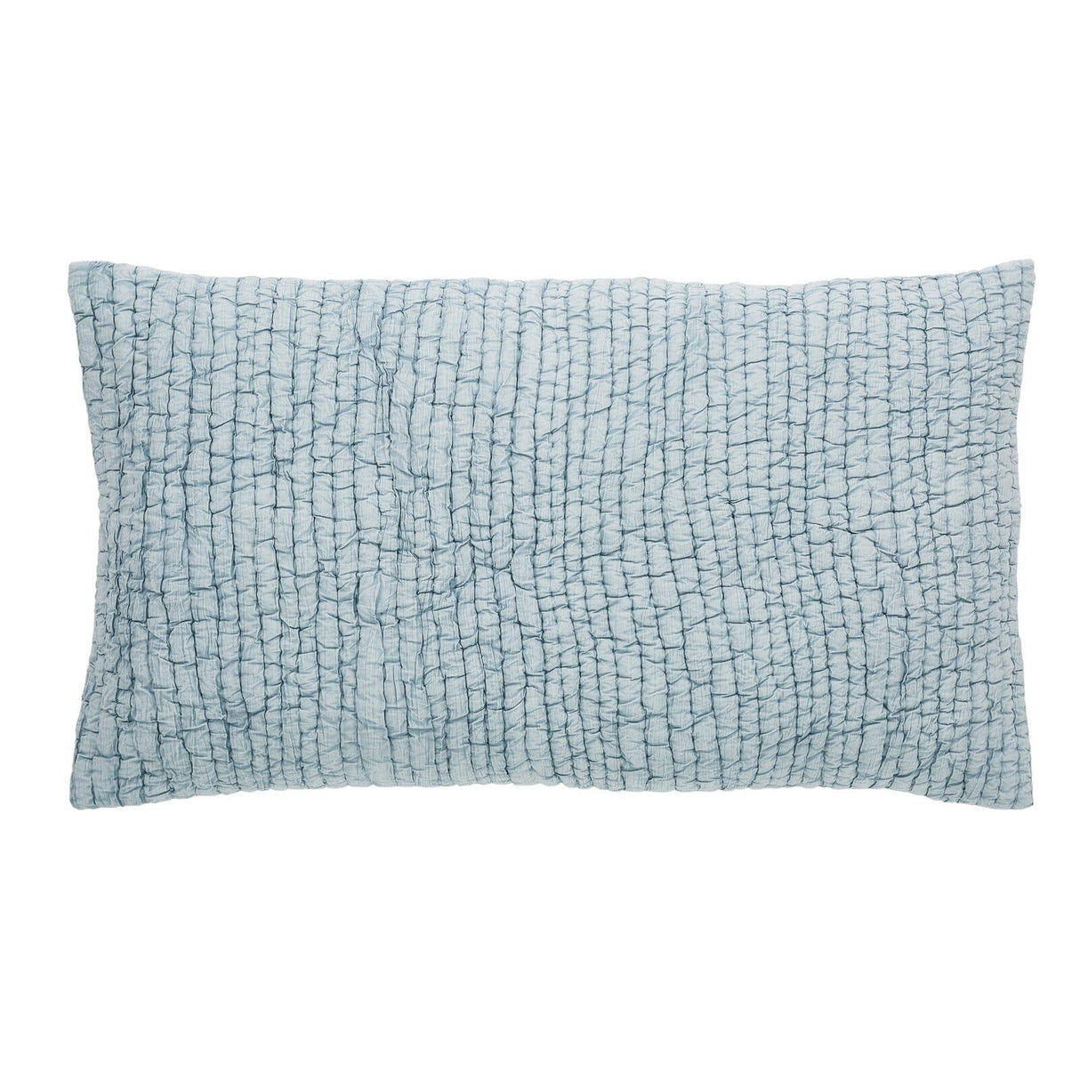 Orchids Lux Bella Channel Quilting Cyan 20 X 26 Quilt Sham