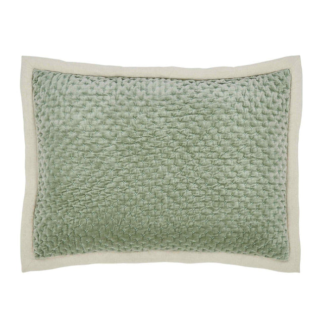 Orchids Lux Maui Stitch Aloe 20 X 26 Quilt Sham