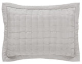 Orchids Lux Madison Stitch Oyster 20 X 26 Quilt Sham