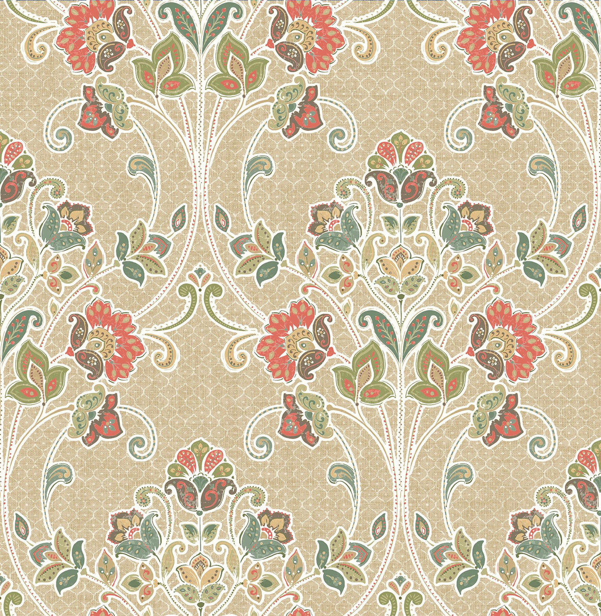 A-Street Prints Kismet 1014-001808 Coral Wallpaper