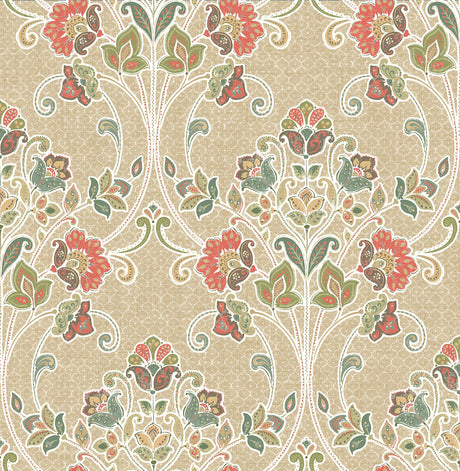 A-Street Prints Kismet 1014-001808 Coral Wallpaper