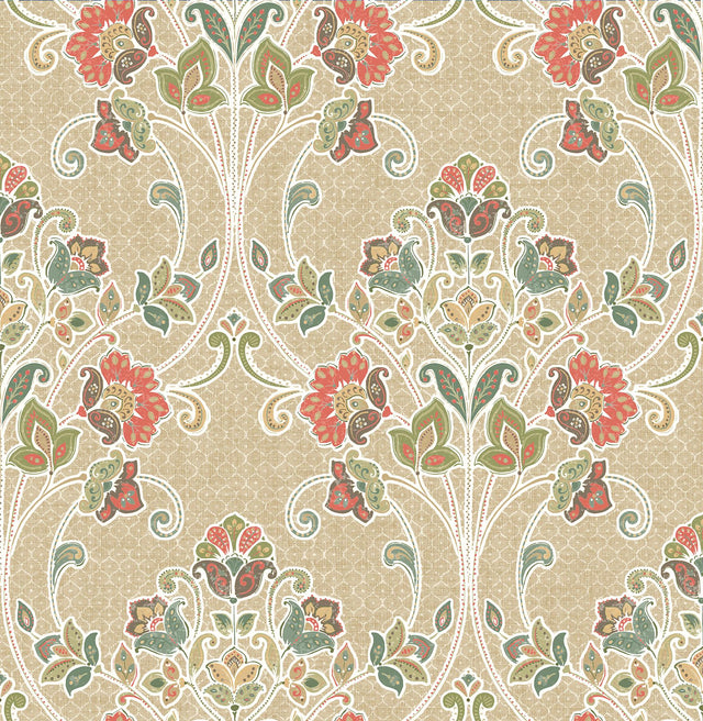 A-Street Prints Kismet 1014-001808 Coral Wallpaper