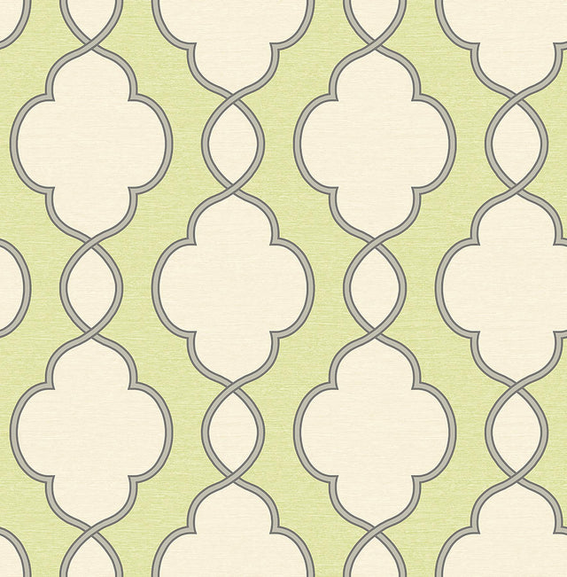 A-Street Prints Structure Green Chain Link Wallpaper