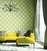 A-Street Prints Structure Green Chain Link Wallpaper