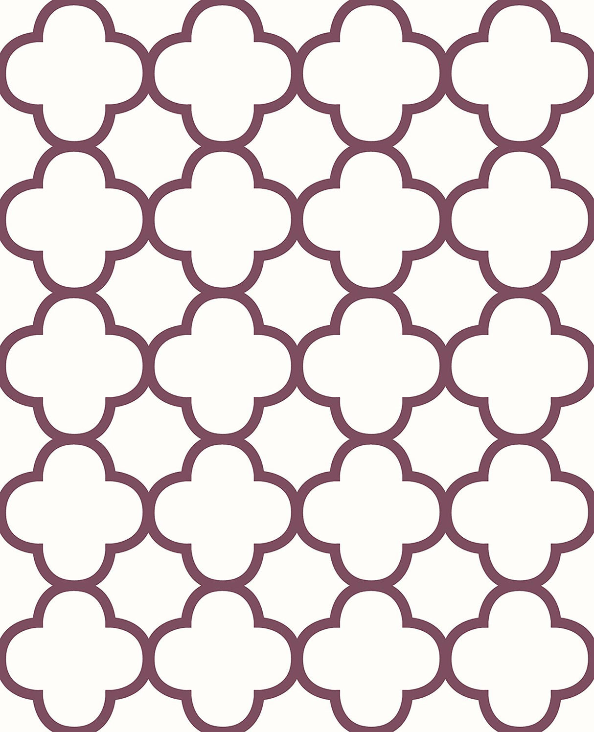 A-Street Prints Origin Burgundy Quatrefoil Wallpaper