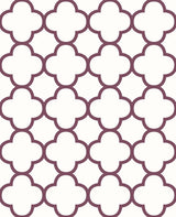 A-Street Prints Origin Burgundy Quatrefoil Wallpaper