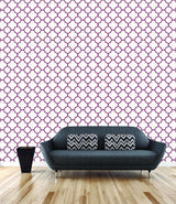 A-Street Prints Origin Burgundy Quatrefoil Wallpaper