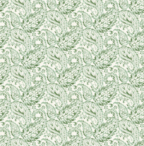 A-Street Prints Adrian Green Paisley Wallpaper