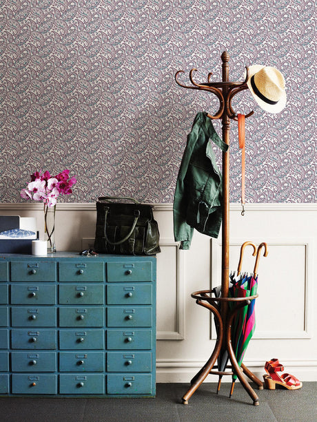 A-Street Prints Adrian Plum Paisley Wallpaper