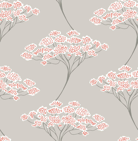 Brewster Home Fashions Kenneth James Azmaara 2671-22413 Beige/Red Wallpaper