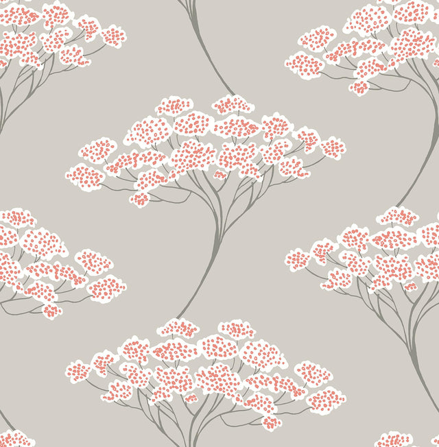 Brewster Home Fashions Kenneth James Azmaara 2671-22413 Beige/Red Wallpaper