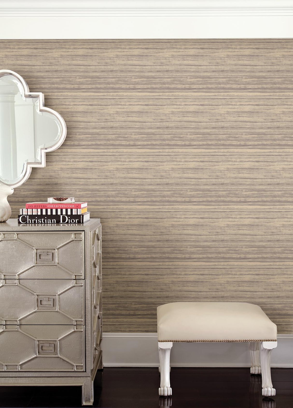 Brewster Home Fashions Kenneth James Azmaara 2671-22452 Purple Wallpaper