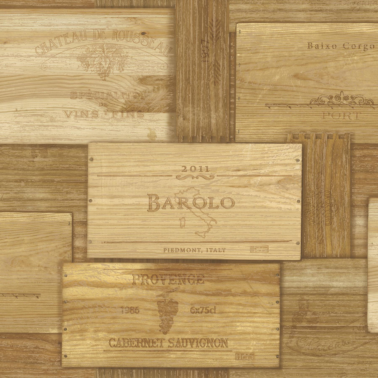 Brewster Home Fashions Barolo Light Brown Graphic Wallpaper