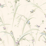 Brewster Home Fashions Harriet Purple Botanical Wallpaper
