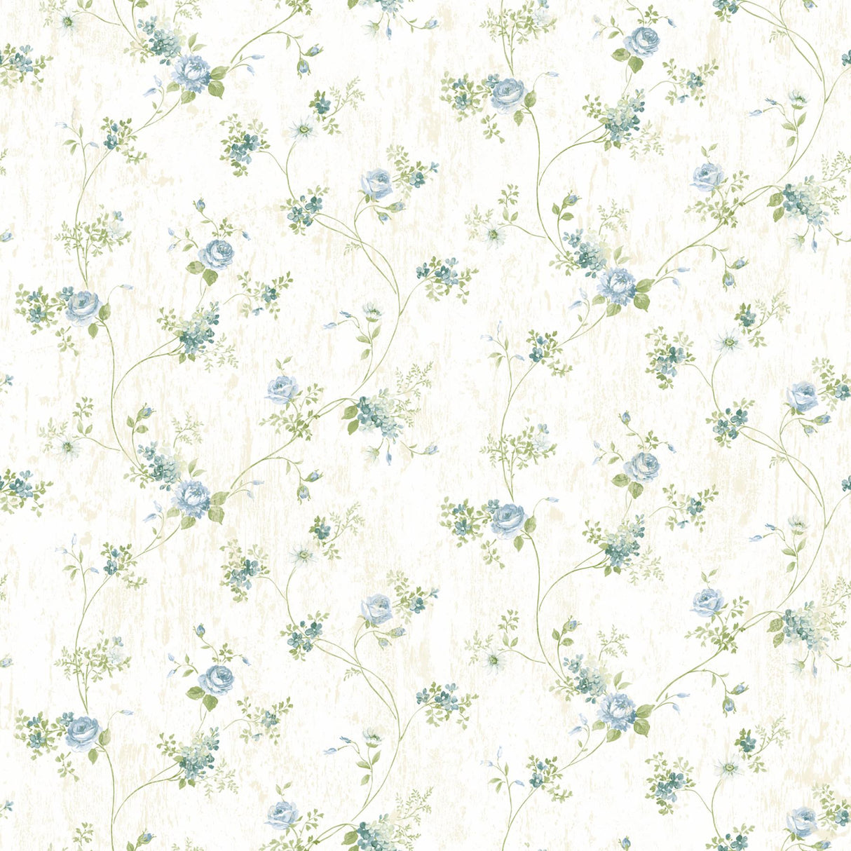 Brewster Home Fashions Persimone Blue Floral Vine Wallpaper
