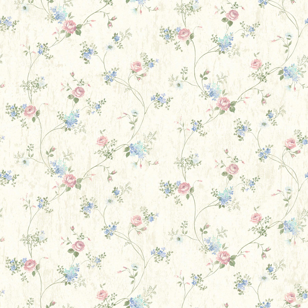Brewster Home Fashions Persimone Periwinkle Floral Vine Wallpaper