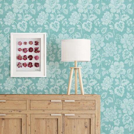 A-Street Prints Mirabelle 2702-22735 Turquoise Wallpaper