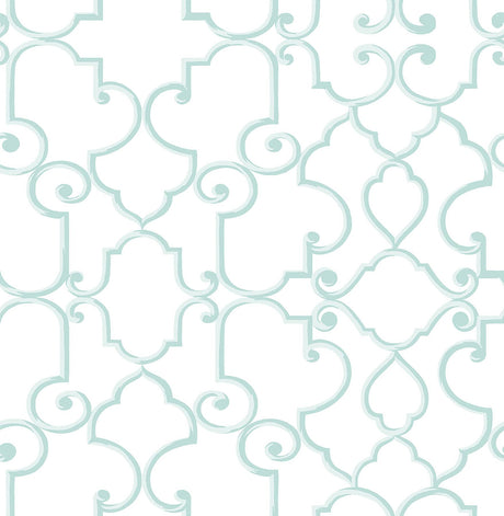 Brewster Home Fashions Brewster Brewster Essentials 2734-003528 Aqua Wallpaper