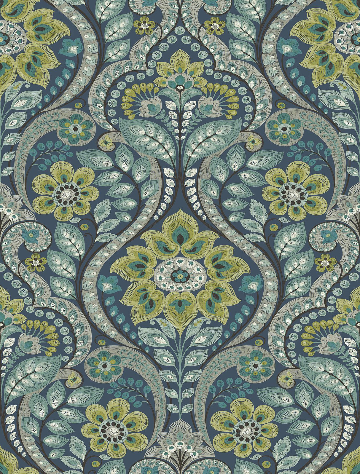 A-Street Prints Moonlight 2763-12101 Navy Wallpaper