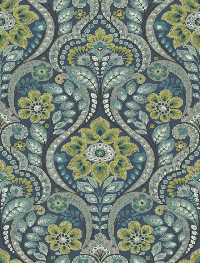 A-Street Prints Moonlight 2763-12101 Navy Wallpaper