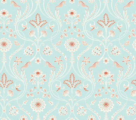 Brewster Home Fashions Brewster KItchen & Bath Essentials 2766-12001 Turquoise Wallpaper