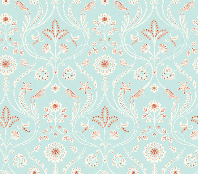 Brewster Home Fashions Brewster KItchen & Bath Essentials 2766-12001 Turquoise Wallpaper