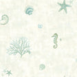 Brewster Home Fashions Brewster KItchen & Bath Essentials 2766-54532 Sea Green Wallpaper