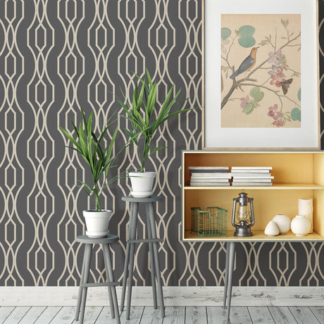 A-Street Prints Habitat 2782-24511 Charcoal Wallpaper