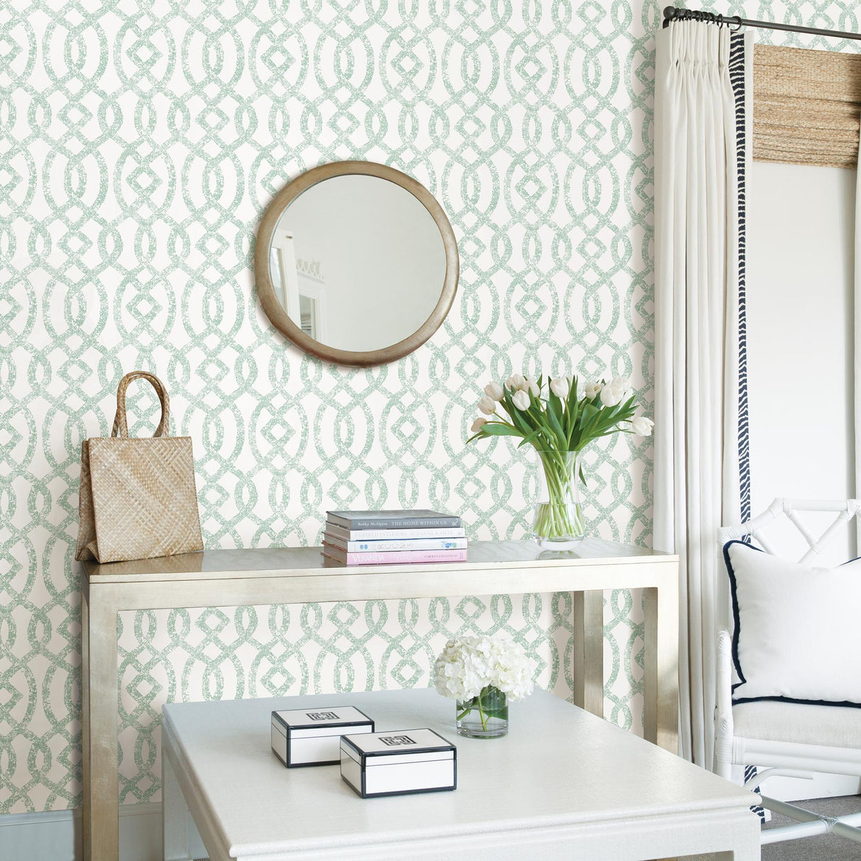 A-Street Prints Celadon 2793-24726 Sea Green Wallpaper