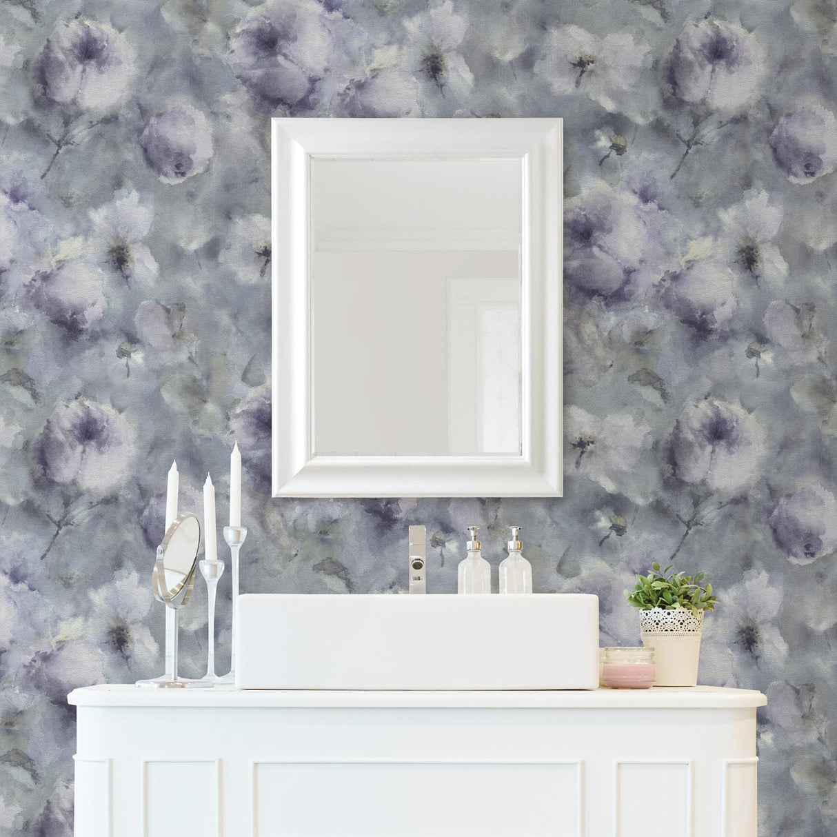 Brewster Home Fashions Advantage Bath 2814-467307 Blue Wallpaper