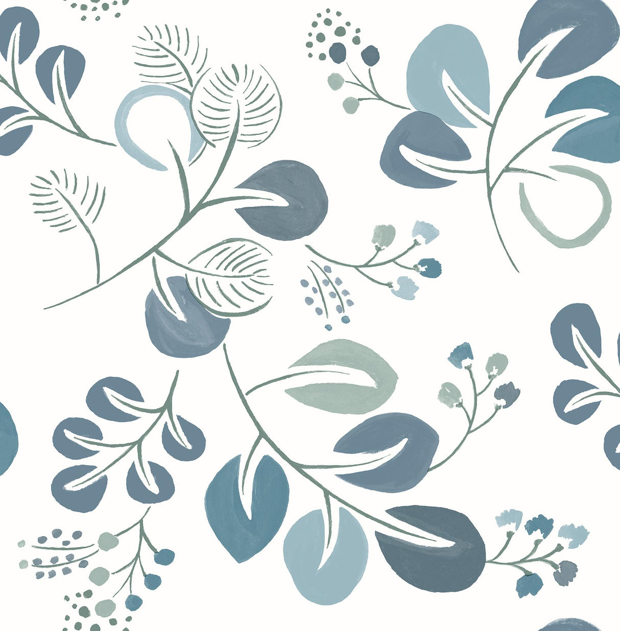 A-Street Prints Folklore 2821-25124 Teal Wallpaper