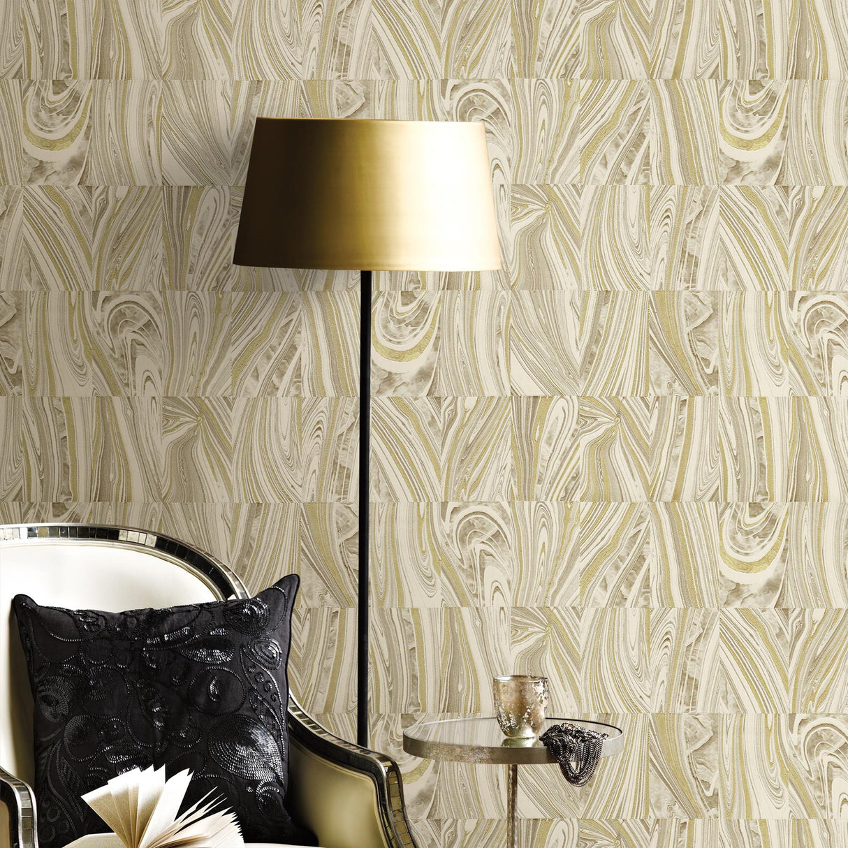 Brewster Home Fashions Advantage Deluxe 2835-C88617 Champagne Wallpaper