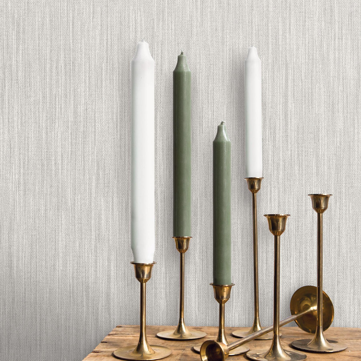A-Street Prints Equinox Fabric Textures Grey Wallpaper