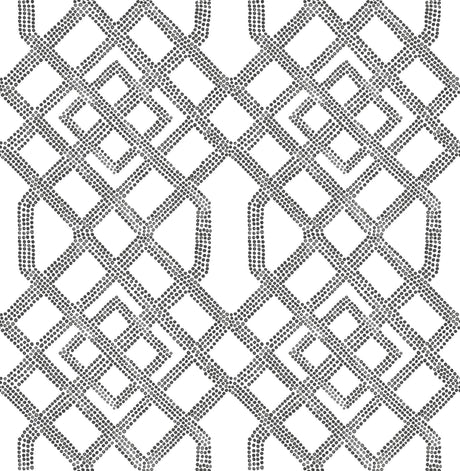 A-Street Prints Equinox Trellis Black Wallpaper