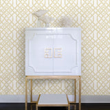 A-Street Prints Equinox Trellis Beige Wallpaper