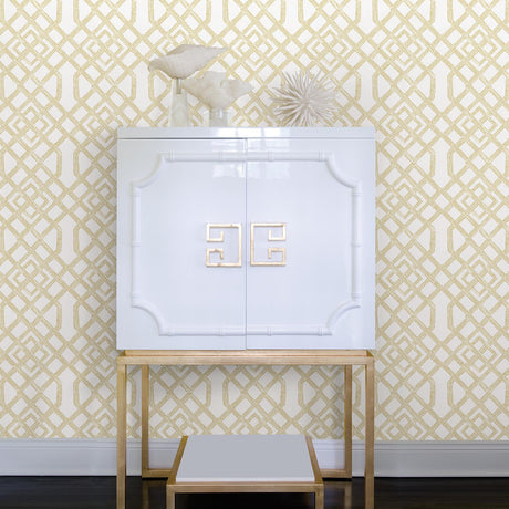 A-Street Prints Equinox Trellis Beige Wallpaper