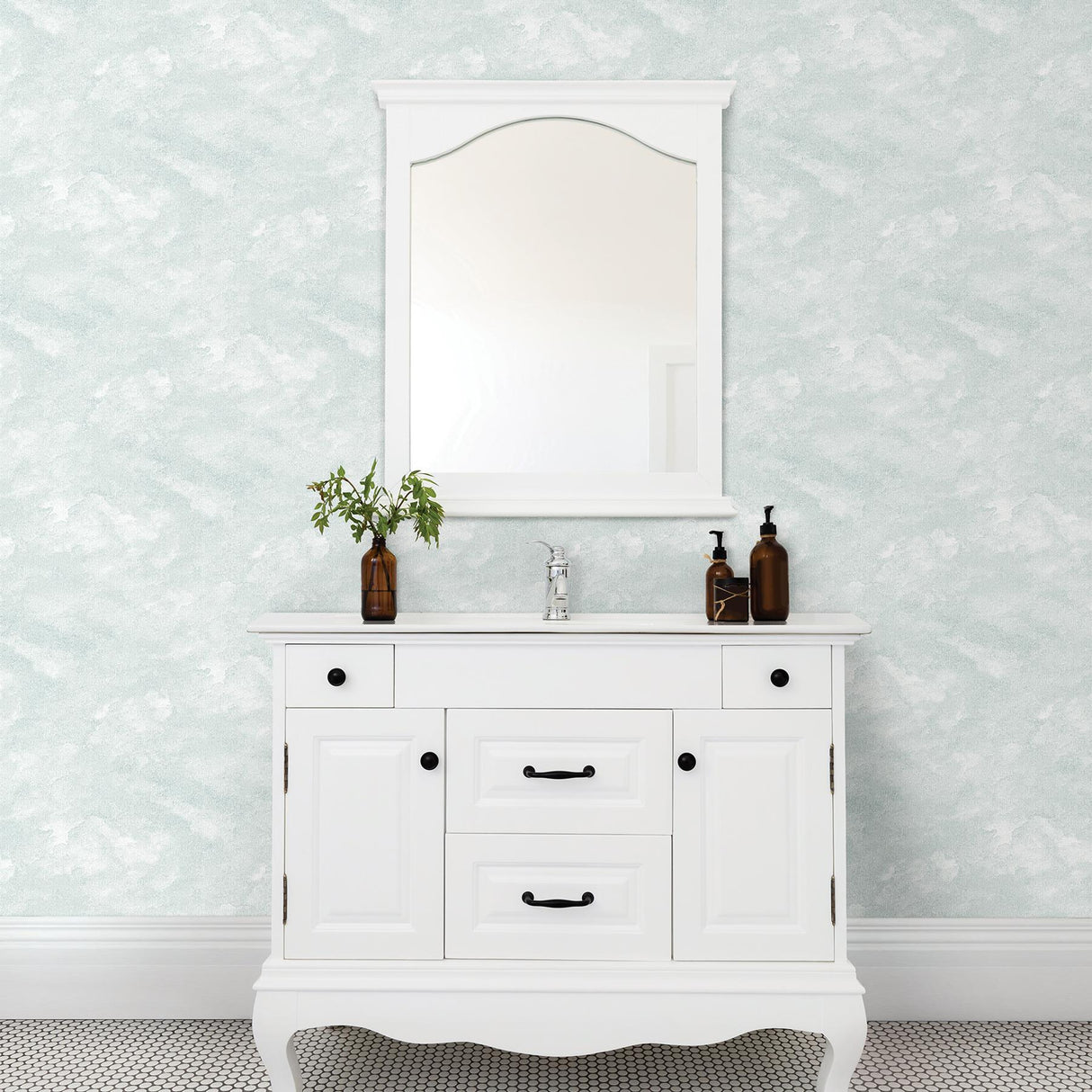 A-Street Prints Equinox Clouds Light Blue Wallpaper