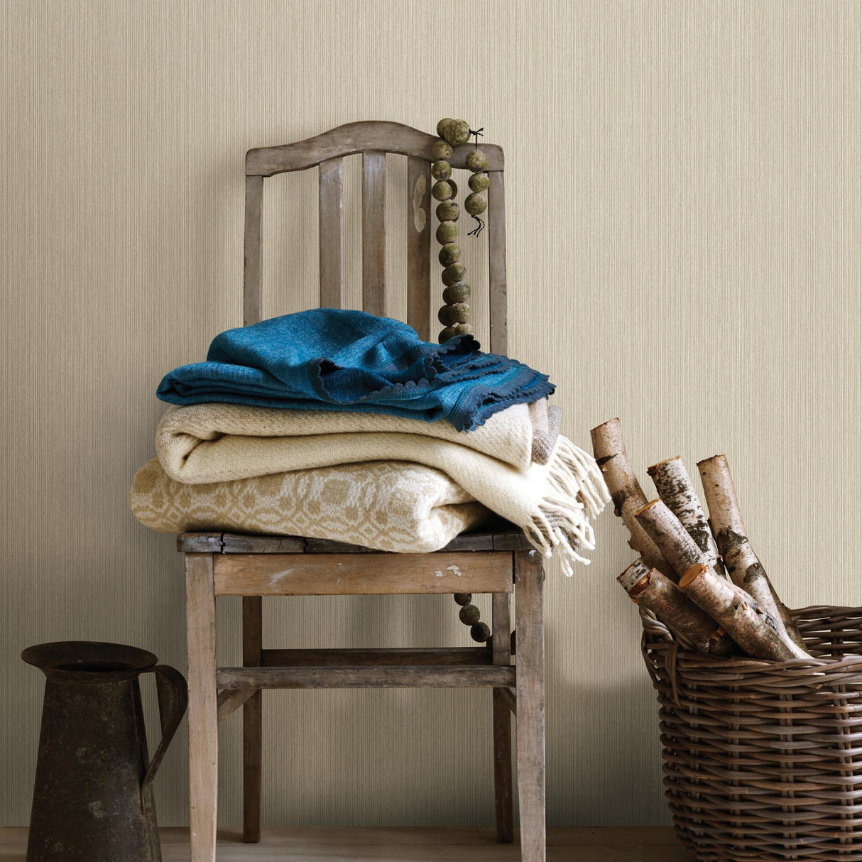 A-Street Prints Trilogy Stripes Beige Wallpaper