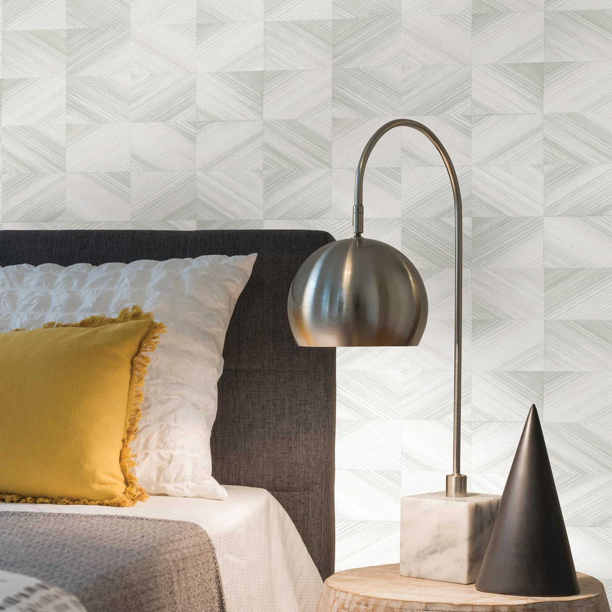 A-Street Prints Trilogy Geometrics White Wallpaper