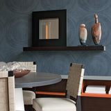 A-Street Prints Imprint Medallions Blue Wallpaper